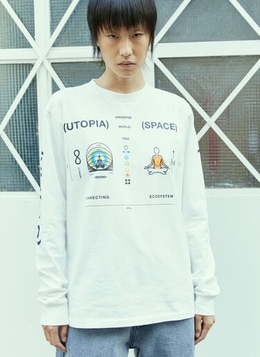 Space Available Inner Space Long-Sleeve T-Shirt White spa0354010