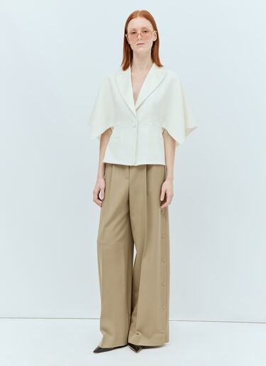 Max Mara Wool And Mohair Wide-Leg Pants Beige max0255023