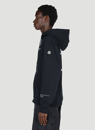 7 Moncler Fragment 로고 프린트 후드 스웨트셔츠 블랙 mfr0154008