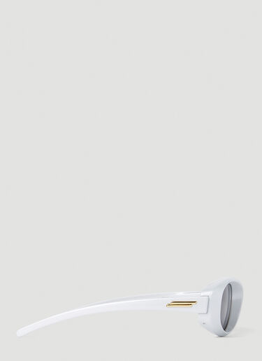 Bottega Veneta Arch Oval Sunglassses Silver bov0351002