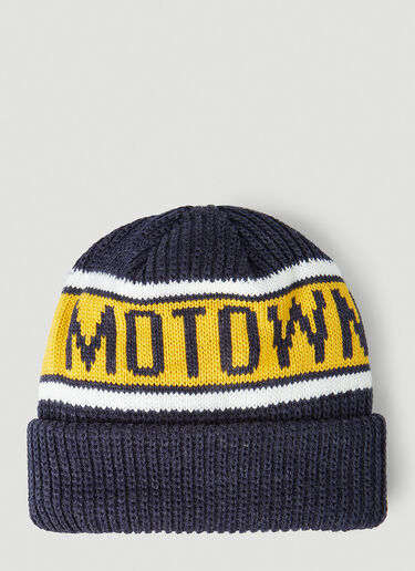 Better Gift Shop x Motown Records Ribbed Beanie Hat Navy bfs0148014