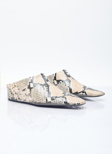 Jil Sander 蛇纹穆勒鞋 棕色 jil0256010