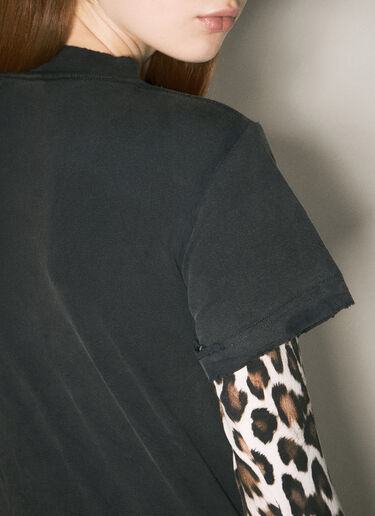 Balenciaga Planet Earth Double-Sleeve T-Shirt Black bal0258010