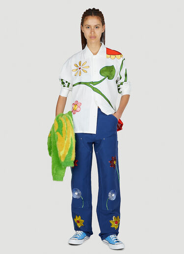 Sky High Farm Workwear Embroidered Shirt White skh0352010