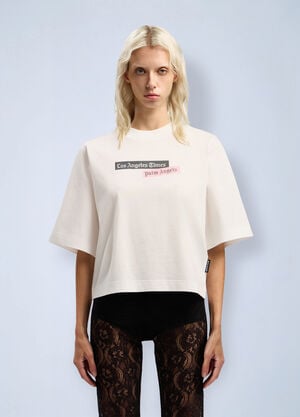 Palm Angels PaxLaTimes Cropped T-Shirt White pma0262087