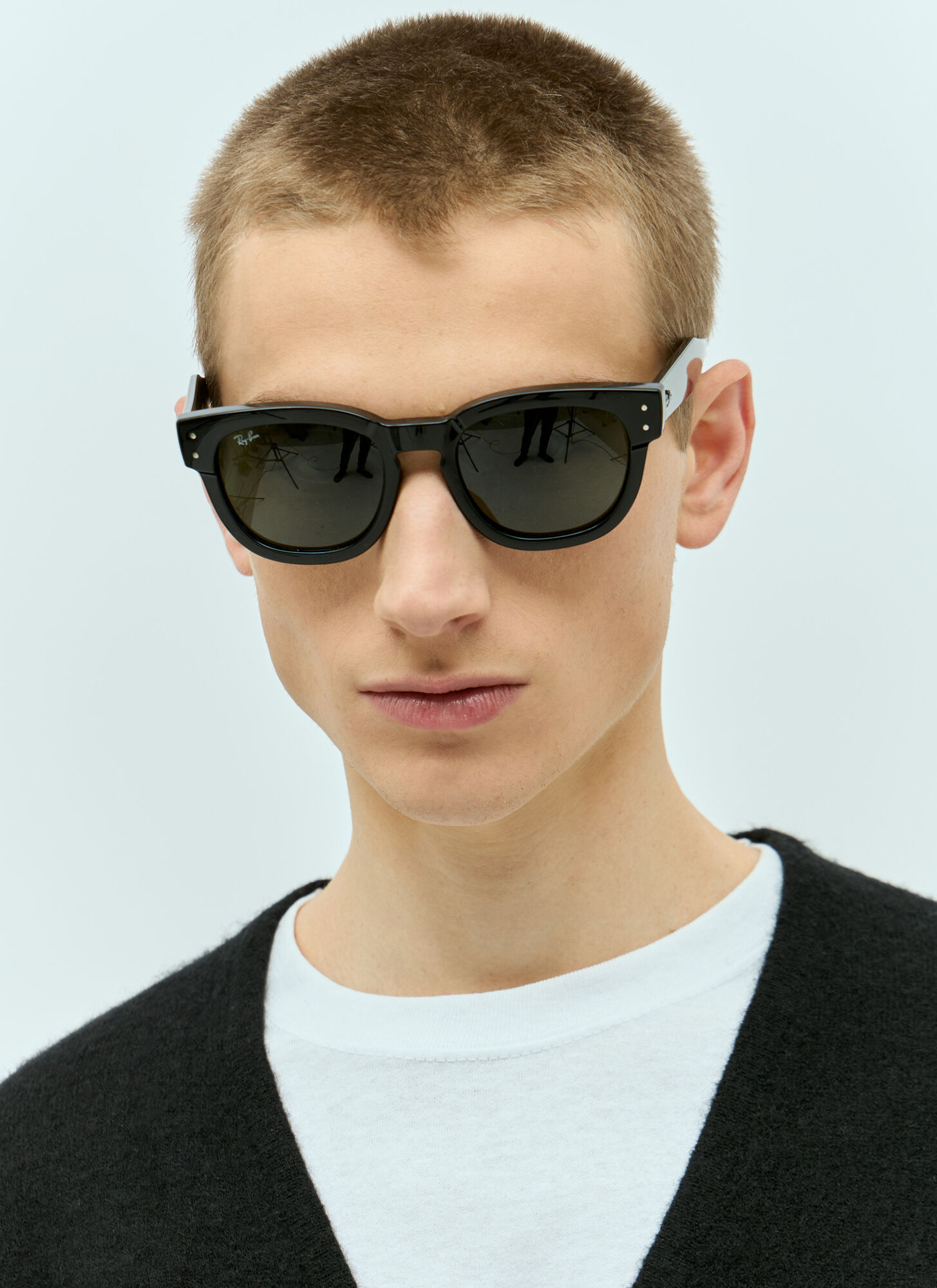 Ray Ban Mega Hawkeye Sunglasses In Black | ModeSens display picture 2