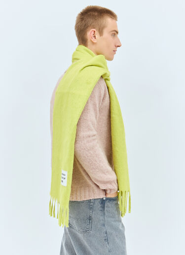 Acne Studios Skinny Fringe Alpaca Scarf Yellow acn0158025
