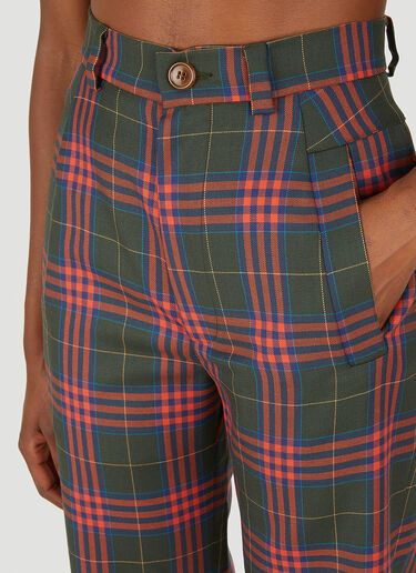 Vivienne Westwood New Ray 格纹长裤 绿 vvw0249015