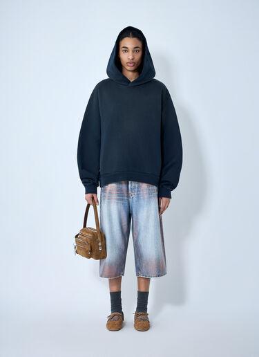 Acne Studios Logo Hooded Sweatshirt Navy acn0364037