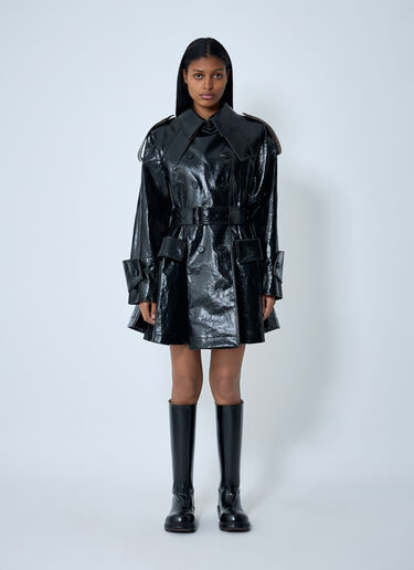 Patent Leather Trench Coat Chloé Patent Leather Trench Coat Black chl0262011
