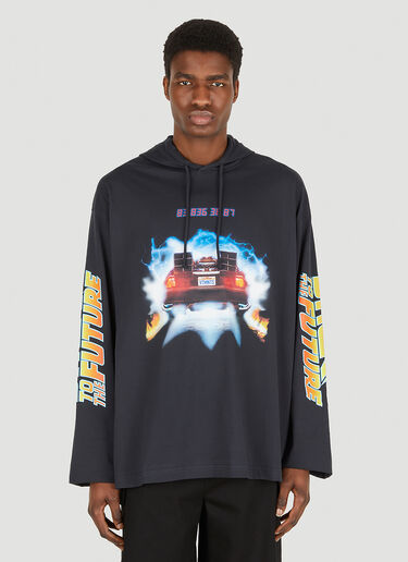 VTMNTS Back to the Future Hooded Sweatshirt Black vtm0348013