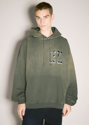 032C Spliced Bubble Hooded Sweatshirt Black cee0160005
