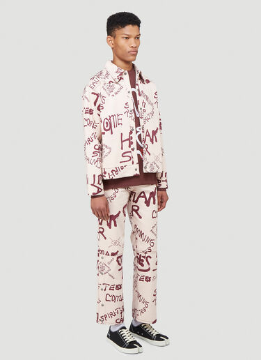 Come Tees Illustrative Snap Jacket Beige com0340001
