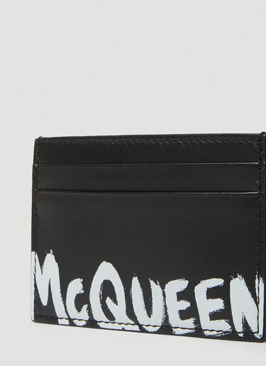 Alexander McQueen Graffiti Card Holder Black amq0147052
