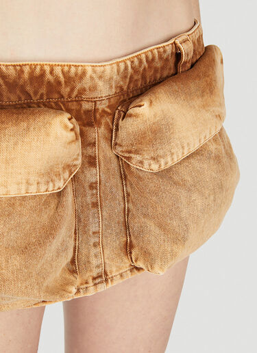 Miu Miu Patch Pocket 迷你裙 棕色 miu0252021