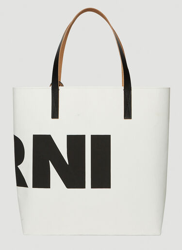 Marni North South Shopper Tote Bag White mni0249051
