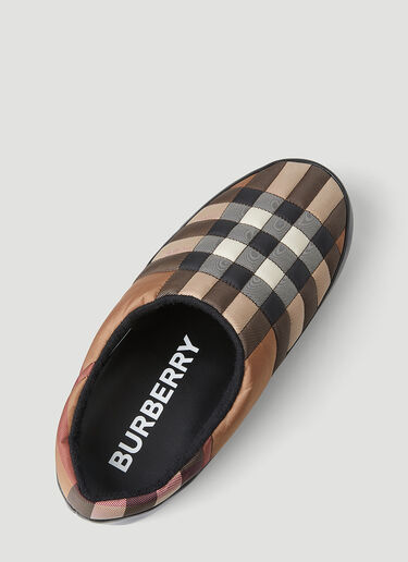 Burberry Northaven Vintage Check Slip Ons Brown bur0147066