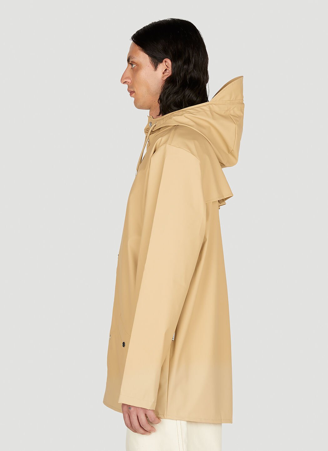 Rains Hooded Rain Jacket in Sand LN CC