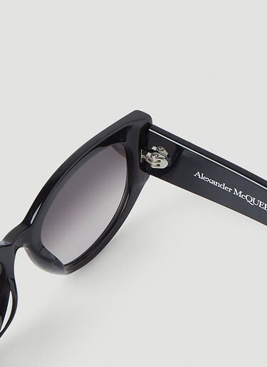 Alexander McQueen Oval Eye 太阳镜 黑 amq0248057