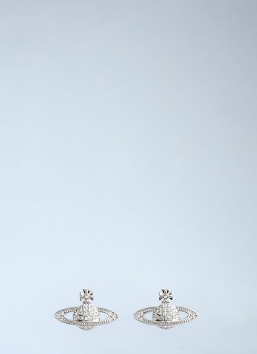 Vivienne Westwood Mini Bas Relief Earrings Silver vww0356003