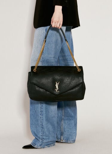 Saint Laurent Large Calypso Shoulder Bag Black sla0255115