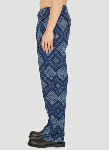 Ahluwalia Studio Gifty Straight Leg Jeans Blue ahl0150002