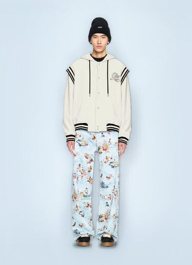 Off-White Fleece 00 Varsity Hooded Jacket Natural ofw0160090