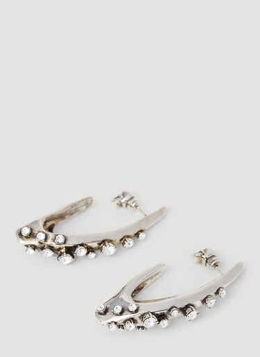 Alexander McQueen Pave Earrings Silver amq0252037