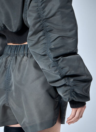 LN-CC® - Rick Owens: Micro Secchia Washed Bomber Jacket - Grey Rick Owens Micro Secchia Washed Bomber Jacket Grey ric0266003