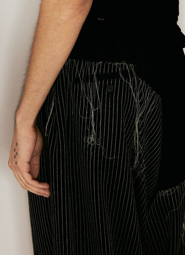 Yohji Yamamoto Embroidery Draped Pants Black yoy0154007