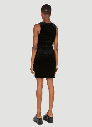 GANNI Velvet Smock Dress Black gan0251023