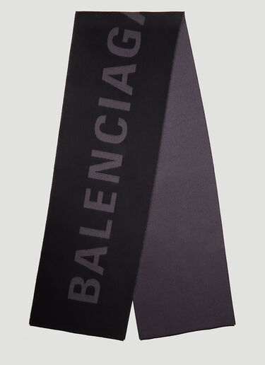 Balenciaga Logo Macro Scarf Black bal0143053