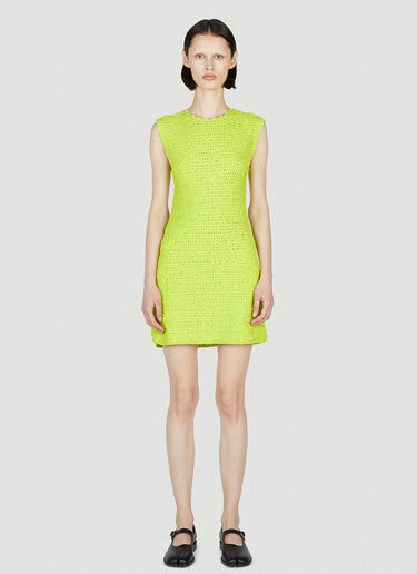 GANNI Open Back Mini Dress Green gan0252005