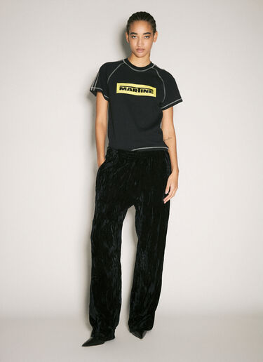 Martine Rose Raglan Shrunken T-Shirt Black mtr0358008