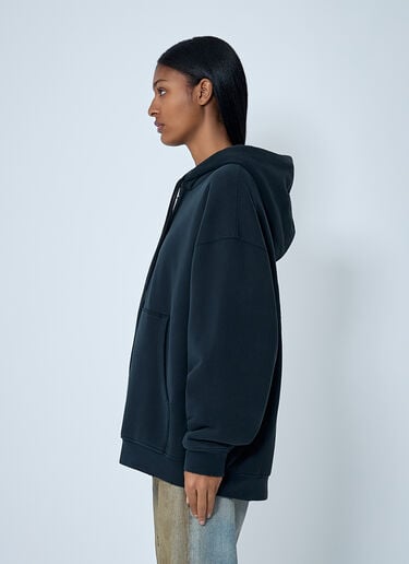 Acne Studios Zip-Up Hooded Sweatshirt Black acn0262028