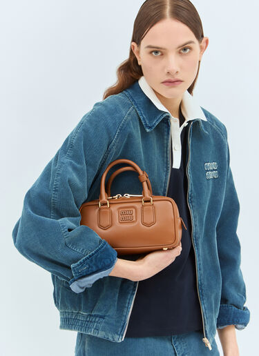 Arcadie Leather Handbag Miu Miu Arcadie Leather Handbag Brown miu0259034