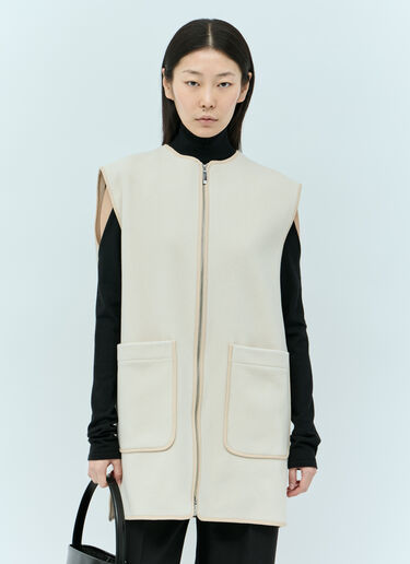 Felted Wool-Blend Vest TOTEME Felted Wool-Blend Vest Beige tot0255013