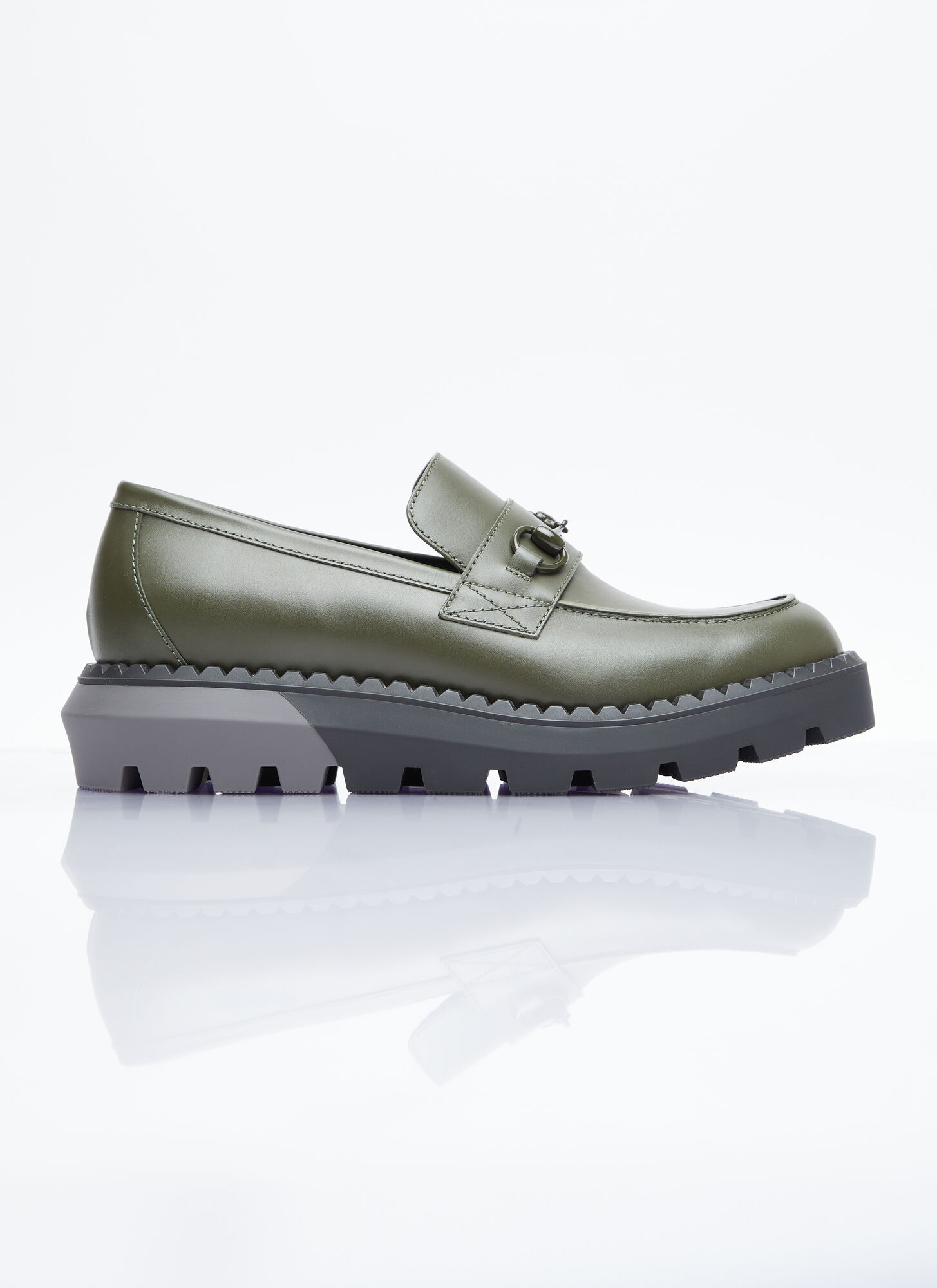 Gucci Horsebit Leather Loafers In Green