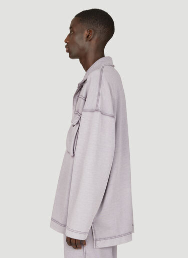 Dries Van Noten 늘어진 폴로 맨투맨 퍼플 dvn0156024
