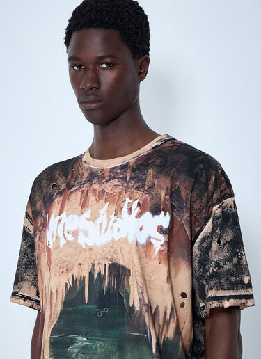 Acne Studios Graphic Print T-shirt Brown acn0164040