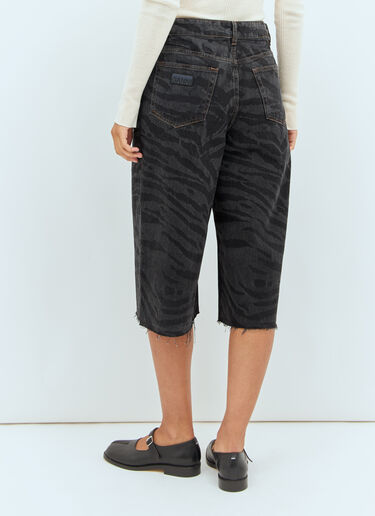 Lazer Denim Shorts GANNI Lazer Denim Shorts Black gan0257027