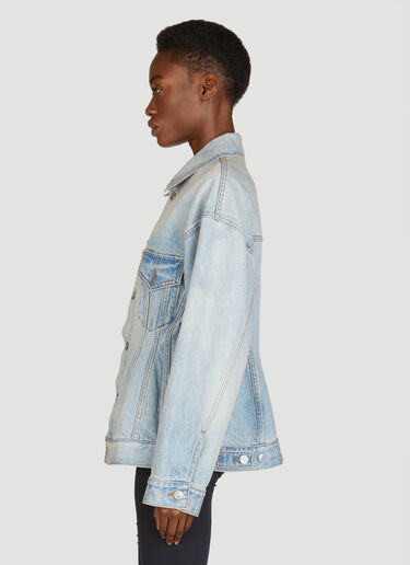 Balenciaga Hourglass Denim Jacket Blue bal0255013