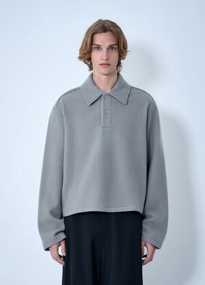 RIER Oversized Polo Knit Jumper Grey rrr0364002