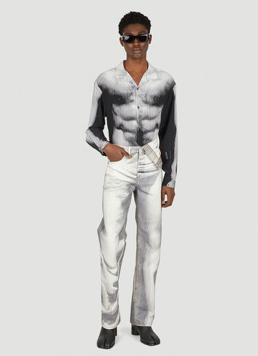 Y/Project x Jean Paul Gaultier Body Morph Pyjama Shirt Black ypg0350006