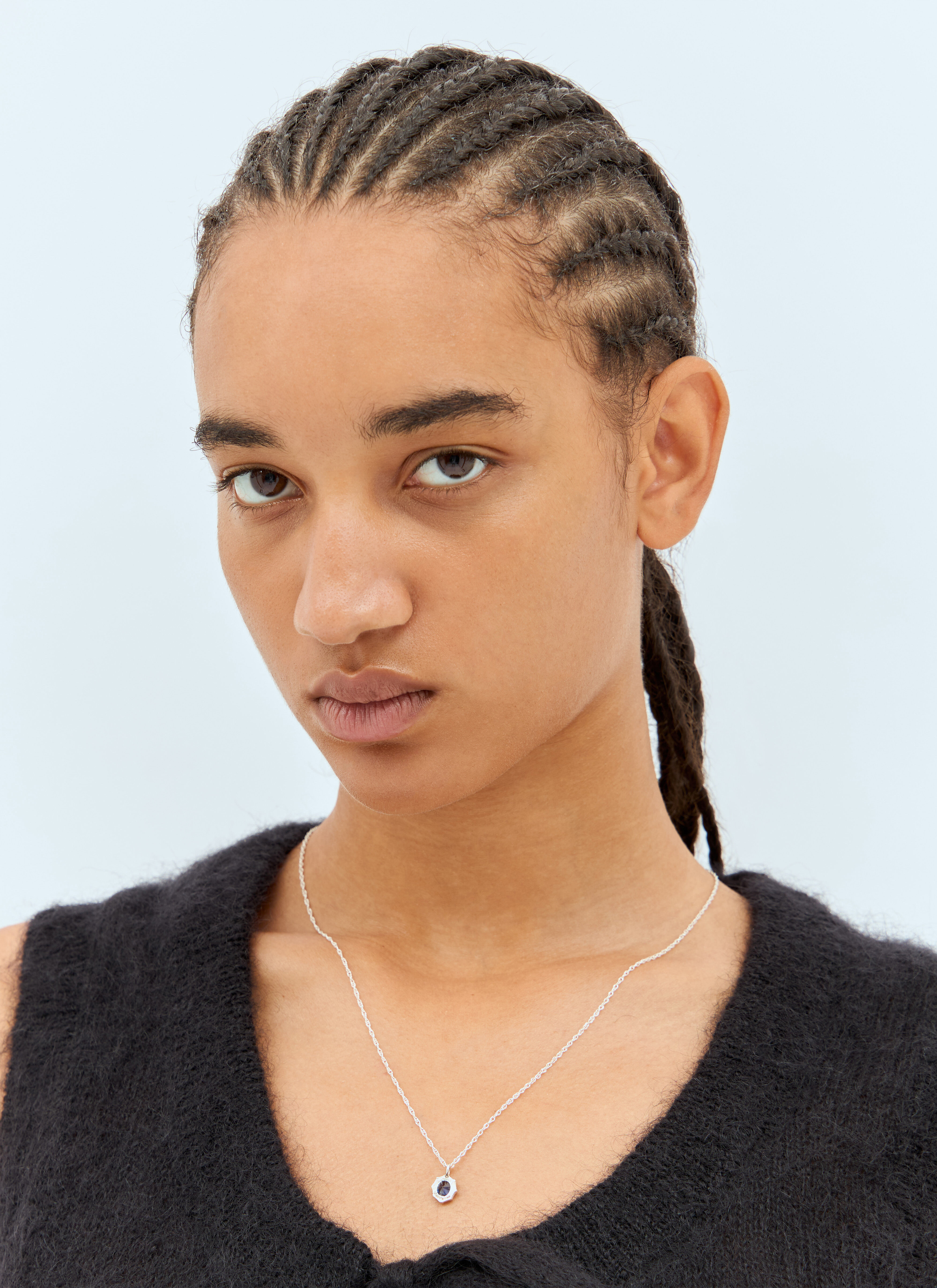 Bleue Burnham Women's' Mini Bamboo Pendant Necklace in Silver | LN-CC®