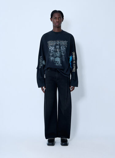 Vetements Cof Spirit Cut-Up T-Shirt Black vet0162007