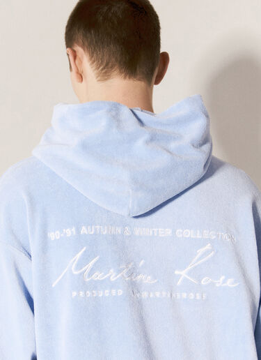 Martine Rose Terry Cloth Hooded Sweatshirt Blue mtr0156011