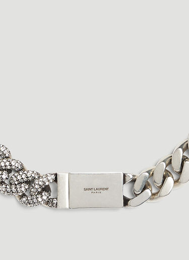 Saint Laurent 커브 체인 네크리스 실버 sla0247092
