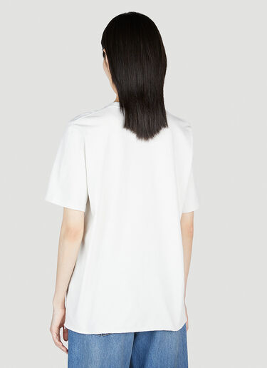 Tonal Logo T-shirt Saint Laurent Tonal Logo T-shirt White sla0253013