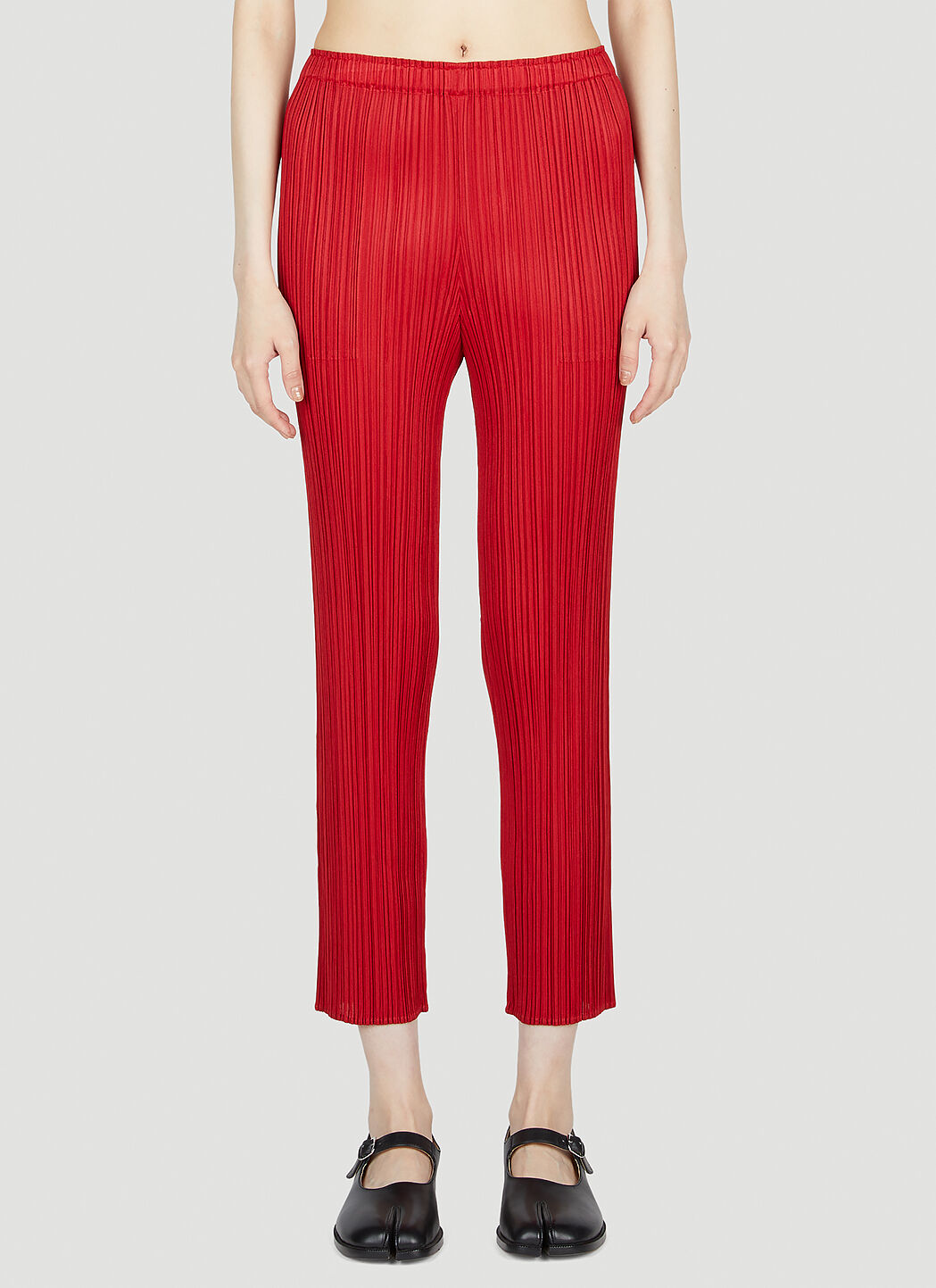 Pleats Please Issey Miyake Women s Pleated Pants in Red LN CC